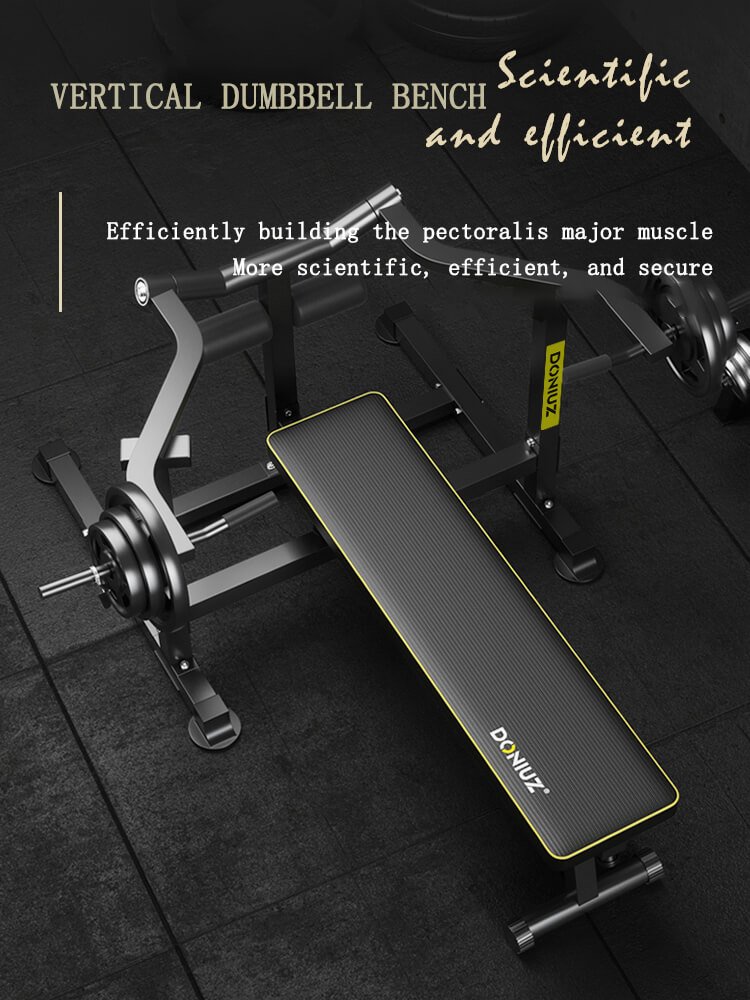 DZ-B06 Bench Press scientific vertical dumbbell bench layout DZ-B06 Bench Press vertical dumbbell bench structure with guided pressing arms