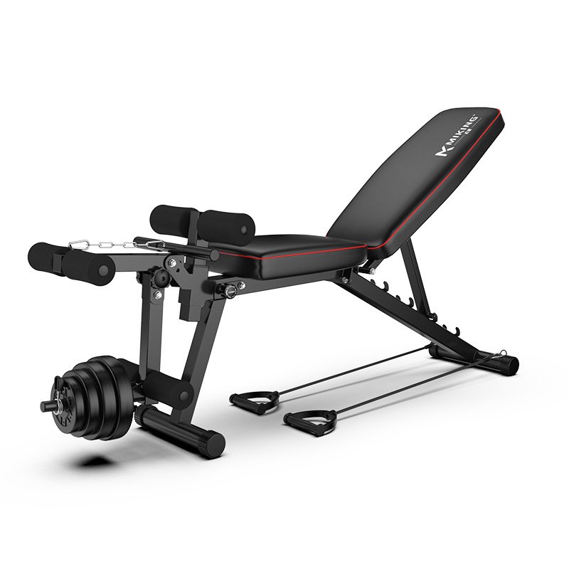 MK-035 Dumbbell Bench with Leg Extension and Resistance Bands MK-035 dumbbell bench with leg extension attachment and resistance bands