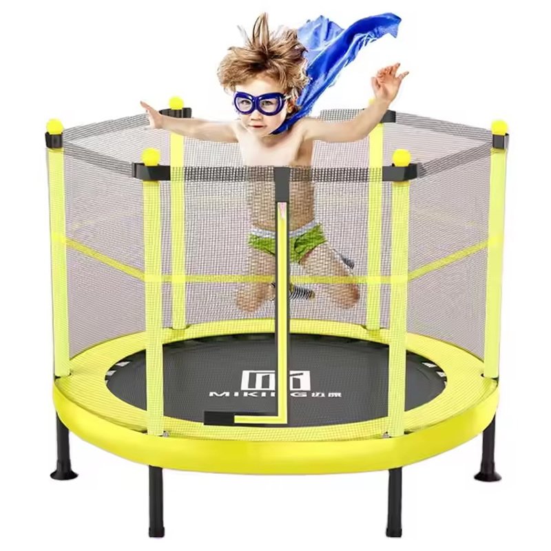 MK-ZD001 trampoline with safety enclosure designed for children indoor jumping