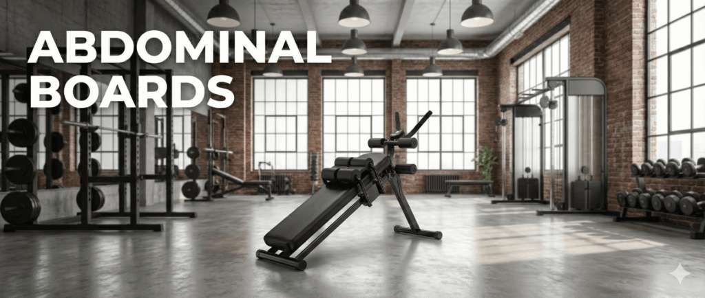 Abdominal board for core and abdominal strength training in commercial gyms