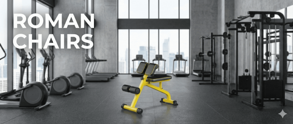 Commercial Roman chair for back extension and core training in gym facilities